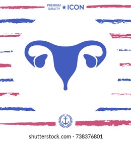 Human organs. Female uterus icon