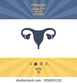Human organs. Female uterus silhouette symbol