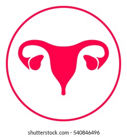 Human organs. Female uterus silhouette symbol