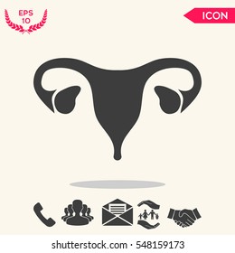 Human organs. Female uterus silhouette symbol