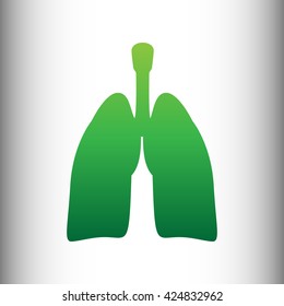 Human organs. Green gradient icon