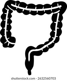 Órganos humanos Dibujado a mano línea plana Vector de órganos para App, símbolo de signo de Web de pictograma de tubo largo para anatomía humana
