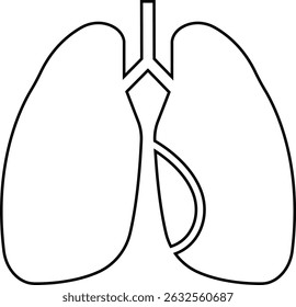 Vector de los órganos para los App, símbolo del signo del Web del pulmón, pictograma de la neurona para la anatomía humana