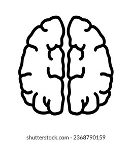 Human Organs Icon (Brain), True Black Icon