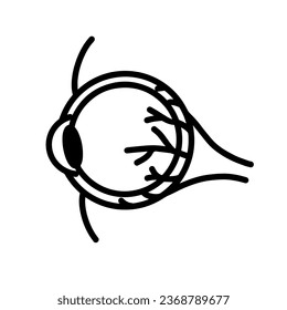 Symbol für menschliche Organe (Auge), True Black Icon