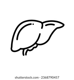 Human Organs Icon (Liver), True Black Icon