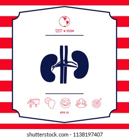 Human organs. Kidney icon