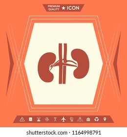 Human organs. Kidney icon