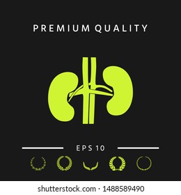 Human organs. Kidney icon. Graphic elements for your design