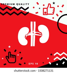 Human organs. Kidney icon. Graphic elements for your design