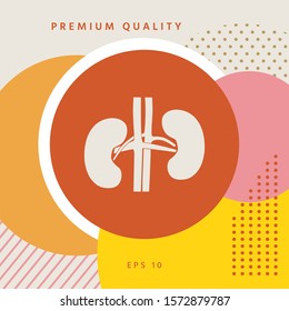 Human organs. Kidney icon. Graphic elements for your design
