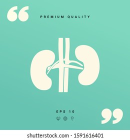 Human organs. Kidney icon. Graphic elements for your design