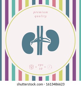Human organs. Kidney icon. Graphic elements for your design