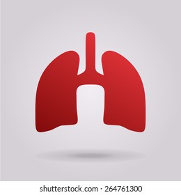 Human organs. Lungs icon.