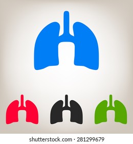Human organs. Lungs icon.