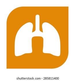 Human organs. Lungs icon.