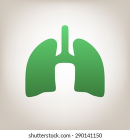 Human organs. Lungs icon.