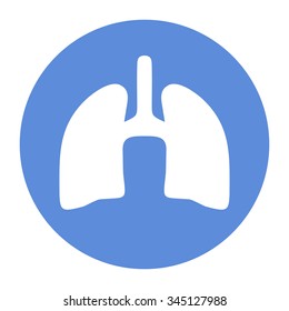 Human organs. Lungs icon.