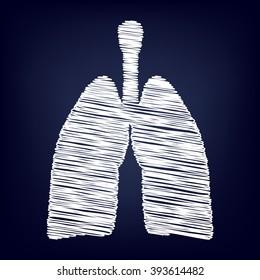Human organs. Lungs sign