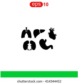 Human organs set icon.