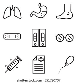 Human organs set icons in cartoon style, EPS10