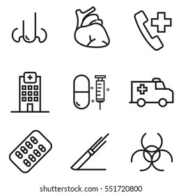 Human organs set icons in cartoon style, EPS10