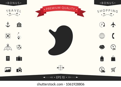 Human organs. Stomach icon
