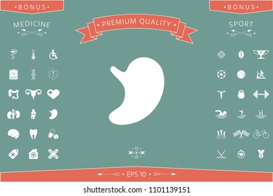 Human organs. Stomach icon