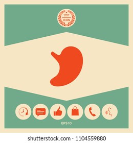Human organs. Stomach icon