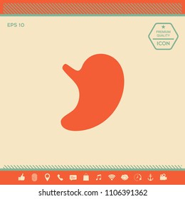 Human organs. Stomach icon