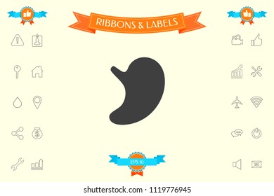Human organs. Stomach icon