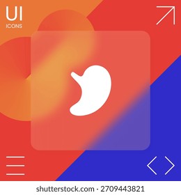 Órganos humanos. Icono del estómago. Elementos para su diseño