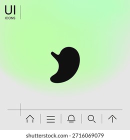 Órganos humanos. Icono del estómago. Elementos para su diseño