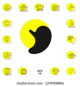 Human organs. Stomach icon. Graphic elements for your design