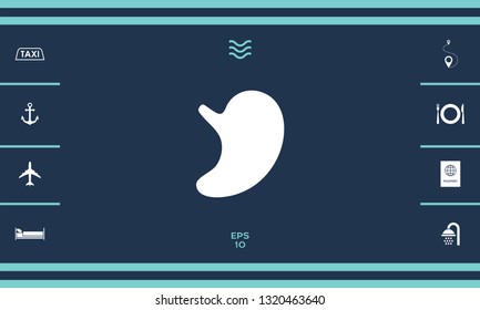 Human organs. Stomach icon. Graphic elements for your design