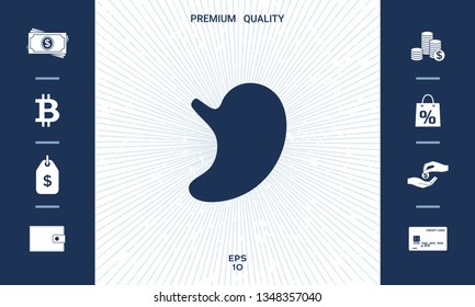 Human organs. Stomach icon. Graphic elements for your design