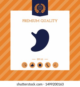 Human organs. Stomach icon. Graphic elements for your design