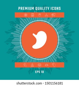 Human organs. Stomach icon. Graphic elements for your design