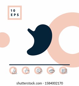 Human organs. Stomach icon. Graphic elements for your design
