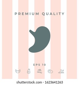 Human organs. Stomach icon. Graphic elements for your design