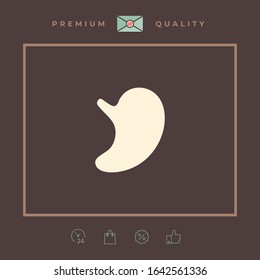 Human organs. Stomach icon. Graphic elements for your design