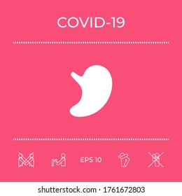 Human organs. Stomach icon. Graphic elements for your design