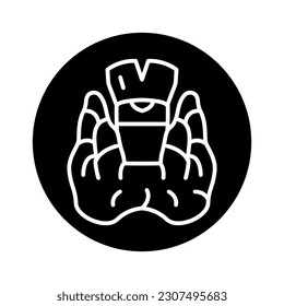 Human organs thyroid gland color line icon. Isolated vector element. Outline pictogram for web page, mobile app, promo