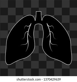 Human organs vector icon. Realistic human organs icon on transparent background. 