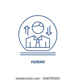 Human outline icon, free vector