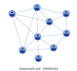 Human outline Icons. Team and communication. Vector Illustration. Office.