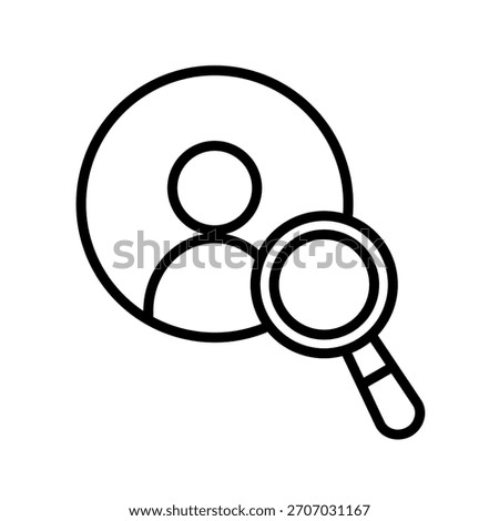 Human Oversight Outline Icon Vector Illustration