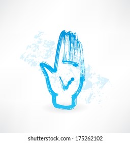 human palm grunge icon