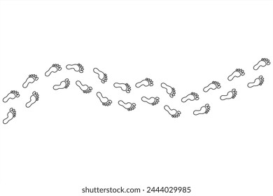 Human palm icon in line style