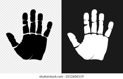 Human Palm Print. Dactylography in criminal case	
